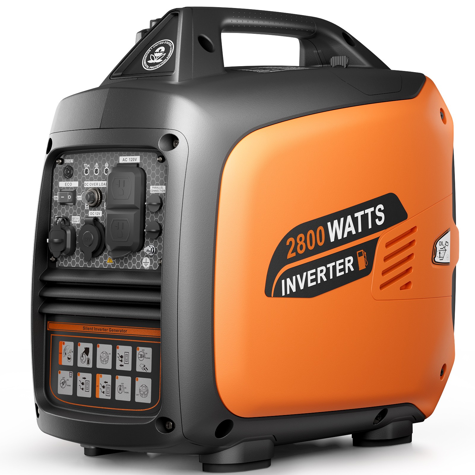 Efurden 2800W Portable Inverter Generator Gasoline Quiet for Camping RV Travel gallery
