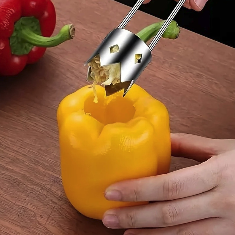 1pc Stainless Steel Fruit Corer Core Remover Vegetable Pitter Tool - NEW gallery