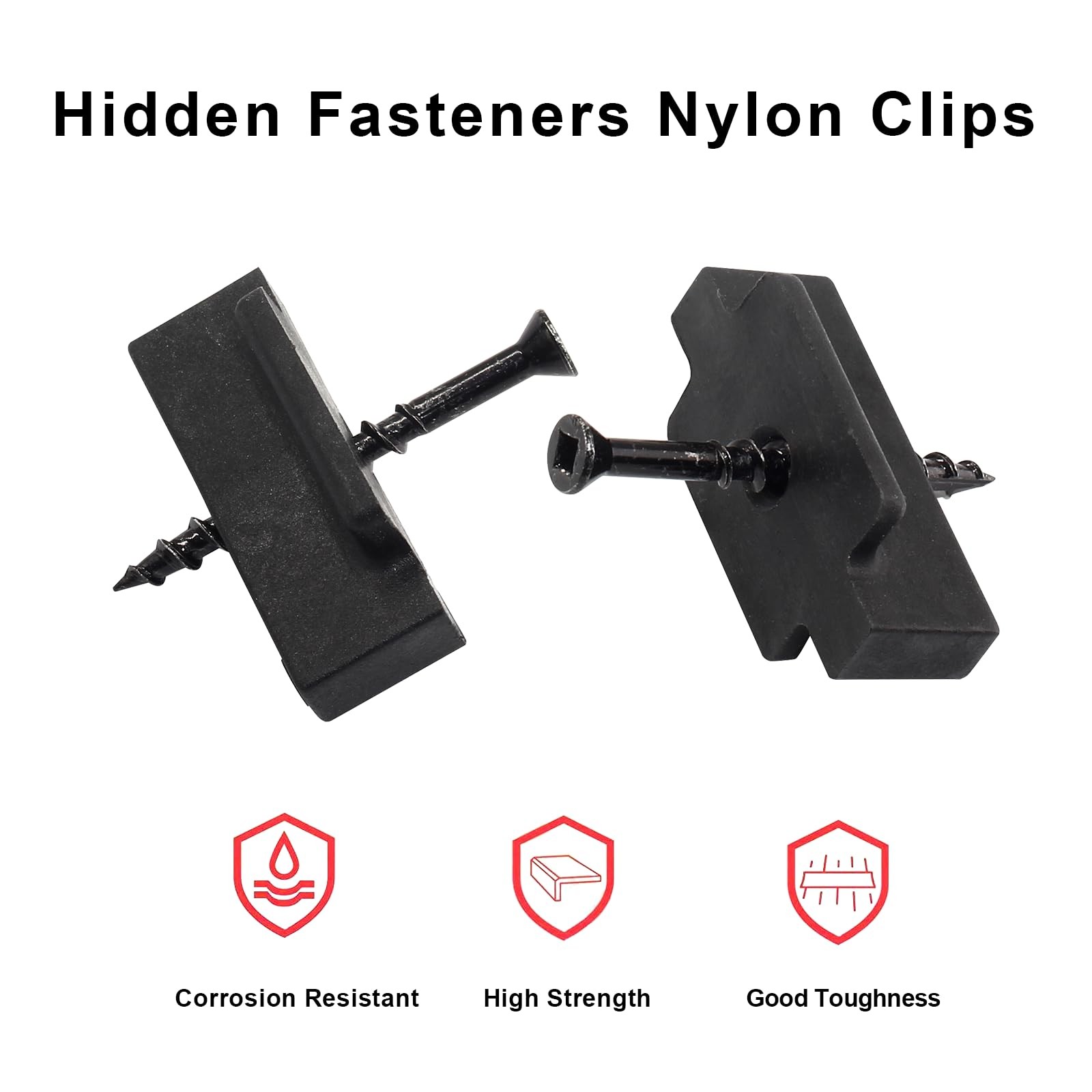 Hidden Deck Fasteners Clips Composite Decking T Clips with Screws gallery
