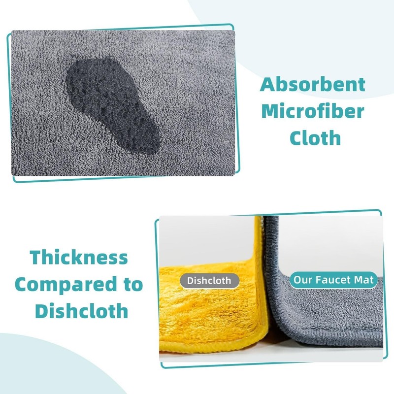 Machine Washable Kitchen Splash Guard - 4-Piece Microfiber Set for Cleanup Ease gallery