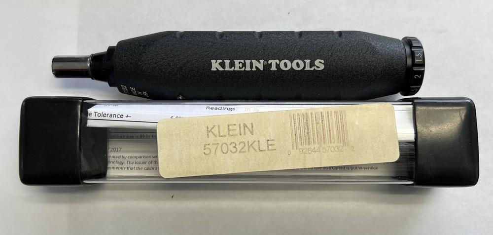 Klein Tools 57032Torque Screwdriver with Certificate of Calibration