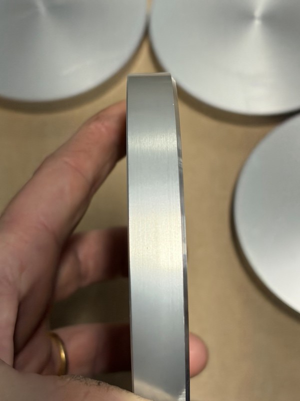 Solid aluminum drink coasters 5” x 9/16” set of 4 gallery