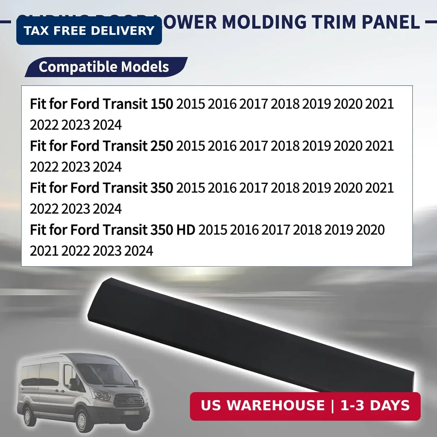 Sliding Door Lower Molding Trim Panel Fit for Ford Transit 150/250/350/350HD 201 gallery