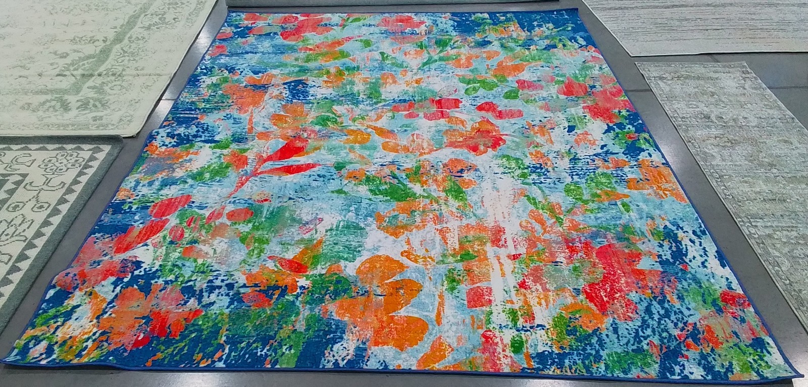 NAVY / ORANGE 7'-9" x 10'-0" Damaged Rug, Reduced Price 1172784545 PTB157N-8 gallery