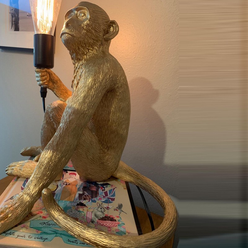 Vintage Resin Monkey Table Lamp Sitting Monkey Light Home/Office Table Lamp gallery