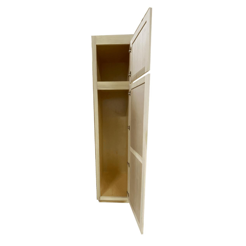 Kitchen Utility Pantry Cabinet | Unfinished Poplar | Shaker Style | 84x18x24 in gallery