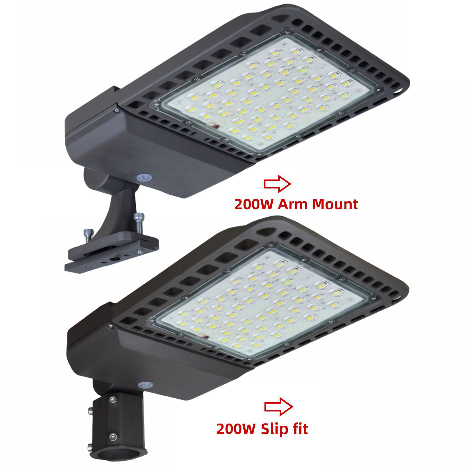 LED Shoebox Pole Light Outdoor Street Area Parking Lot Light With Photocell gallery