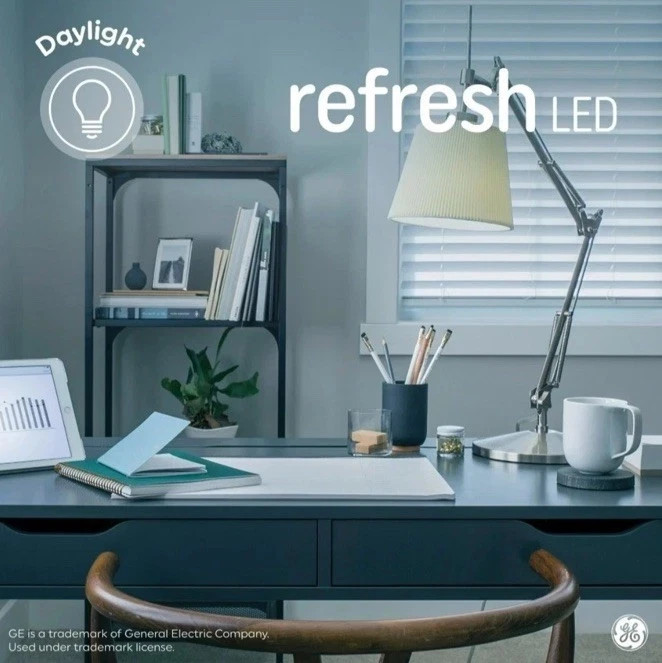 GE Refresh 1-Pack 4-BULBS 60watts Lights Daylight White Light A19 LED gallery