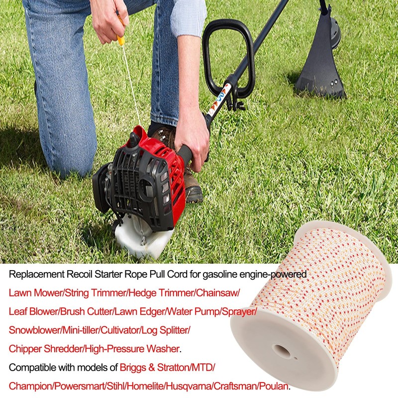 Multisland Recoil Starter Rope Pull Cord, 100m / 5mm 5.0mm/100m, colorful gallery
