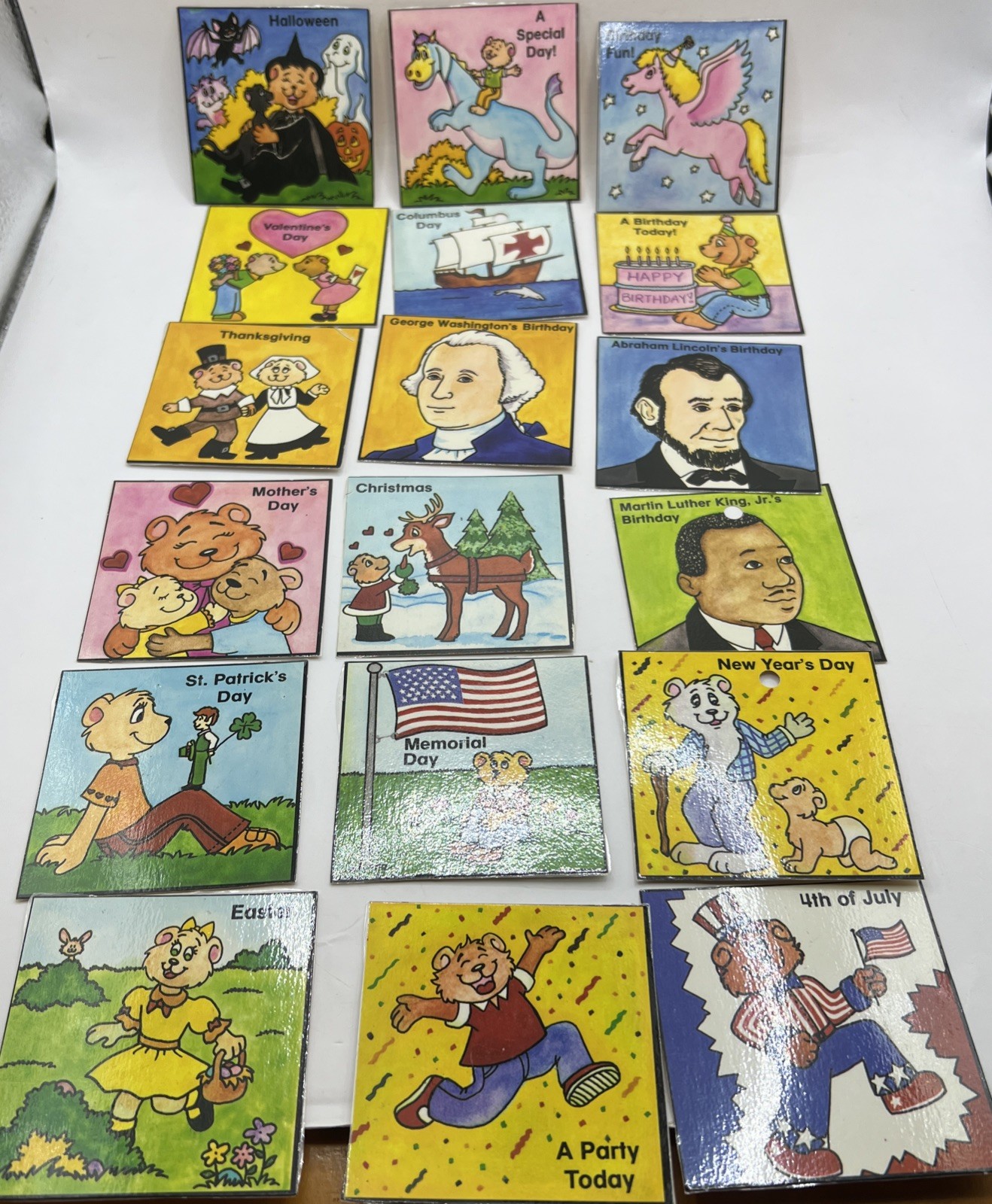 18 Colorful Classroom Homeschool Calendar Special Day Cards For Pocket Chart gallery