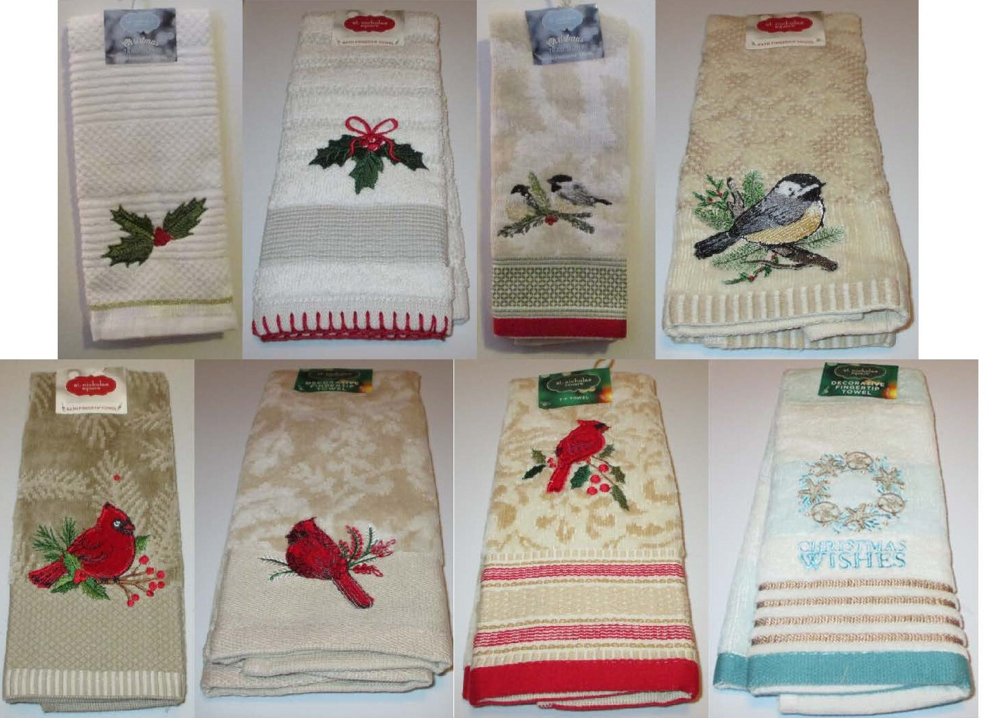 Decorative Fingertip Towels Spring Fish Fall Christmas Holiday NWT 27 Designs gallery