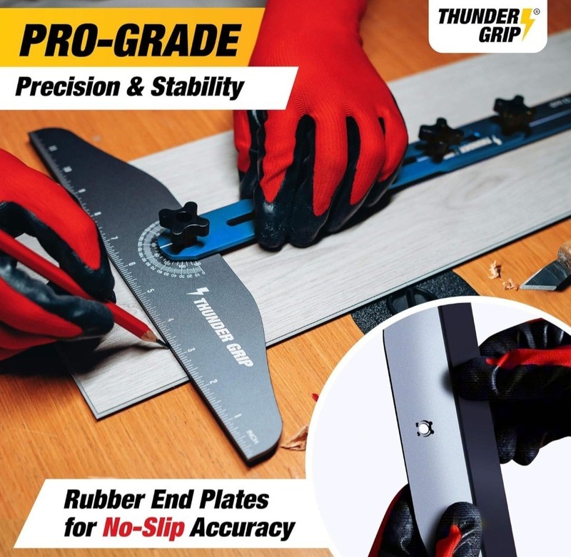 Thunder Grip Stair Tread Template Tool – Deep RED - Adjustable Stairs Jig Tool & gallery