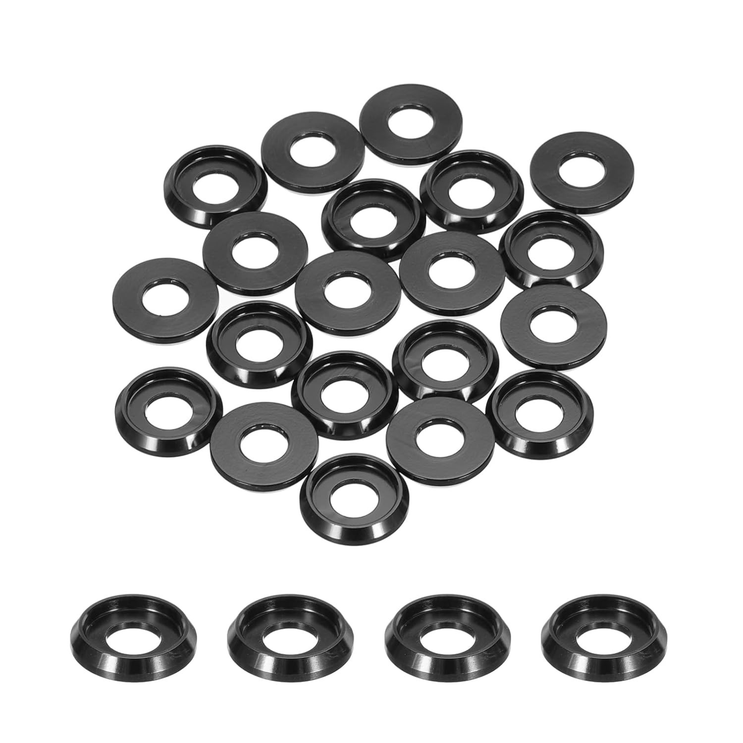 M5 Cone Cup Countersunk Washers,Hole Dia 5mm/0.2" Aluminum Gaskets Cup Head W... gallery