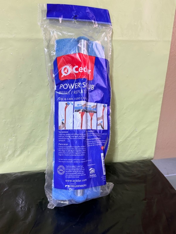 O-Cedar Power Scrub Mop Head Replacement Refill, New in Sealed Packaging HTF gallery