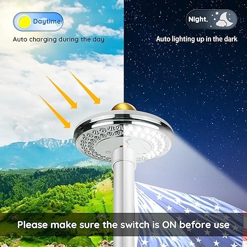 Solar Flag Pole Light, 60 LEDs Flag Pole Light Solar Powered, 1800 Lumen, White gallery