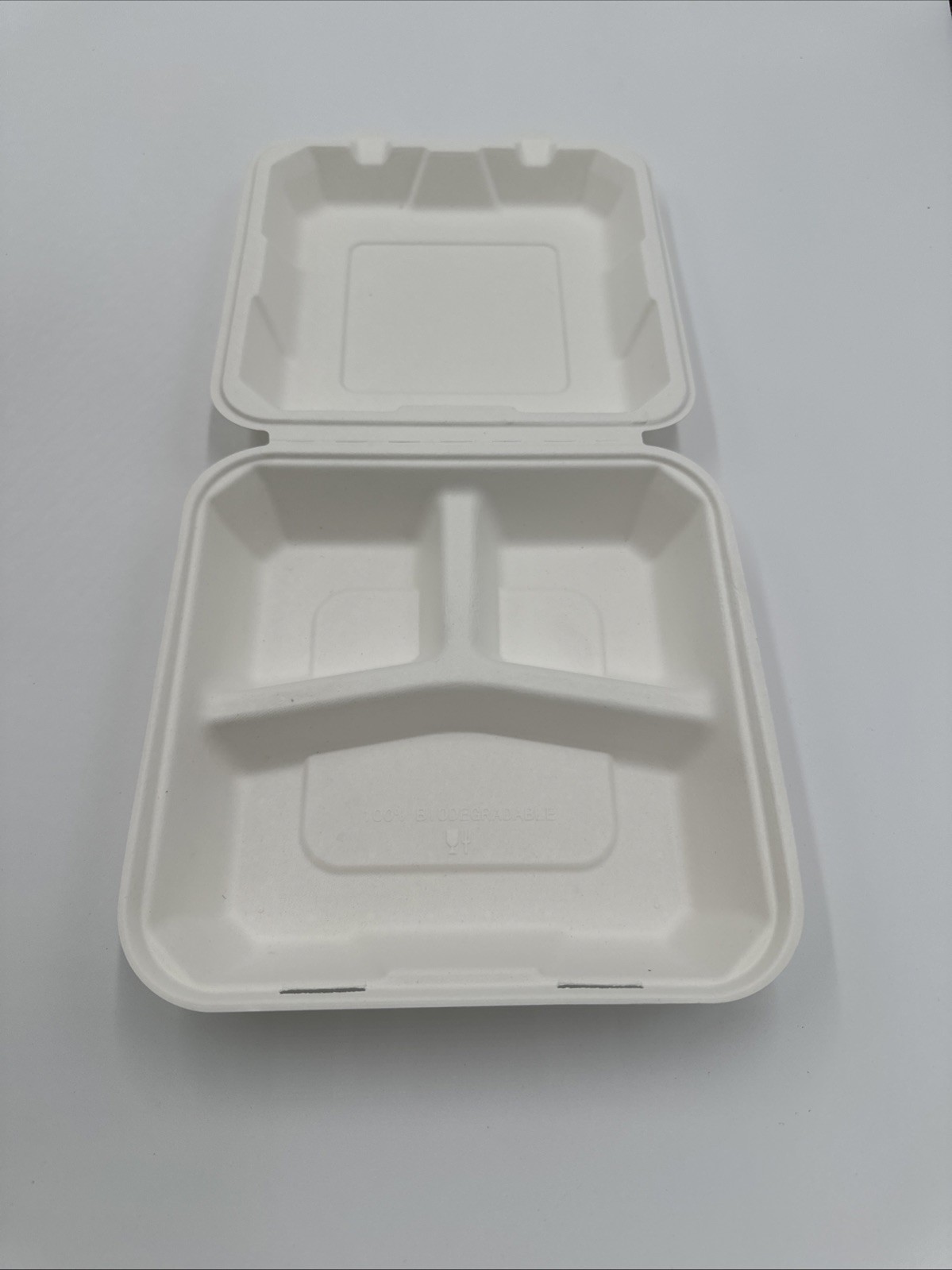 200 Count 9" x 9" x 3" Clamshell Take Out Food Containers, 100% Biodegradable gallery