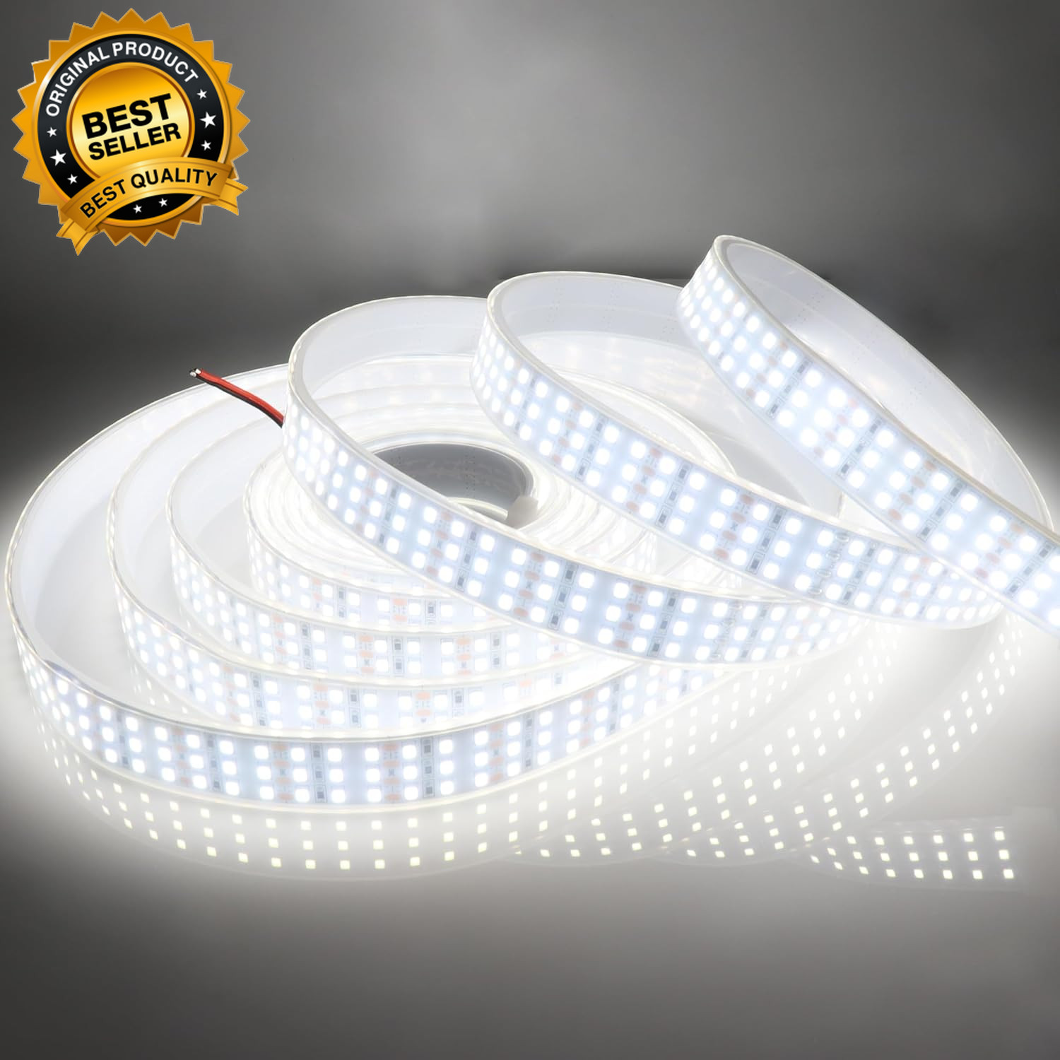 16.4Ft Super Bright Triple Row LED Strip Lights, Daylight White 6000K DC12V 1800 gallery