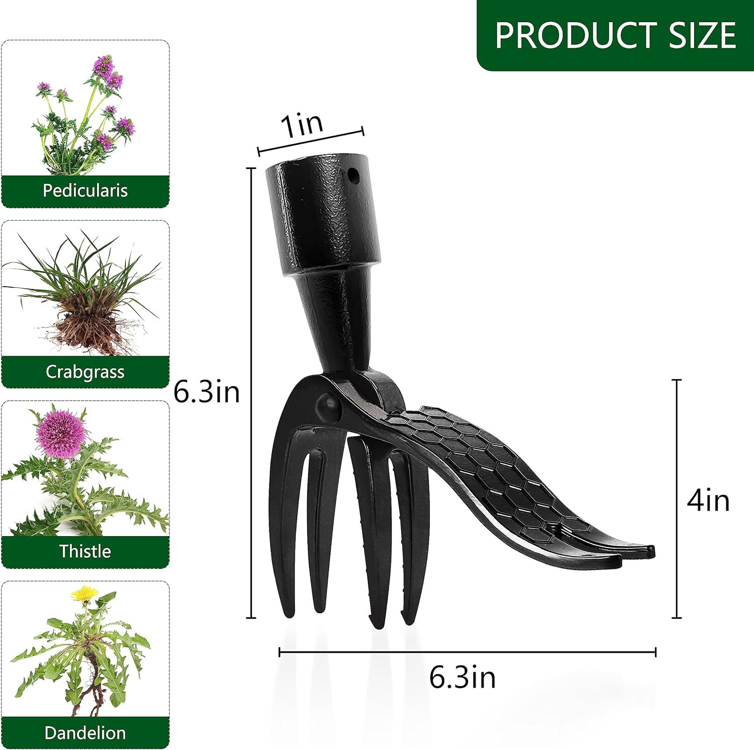 Weeder Puller Stand Up Weed Tool Handle Claw Garden Outdoor Root Remover Killer gallery