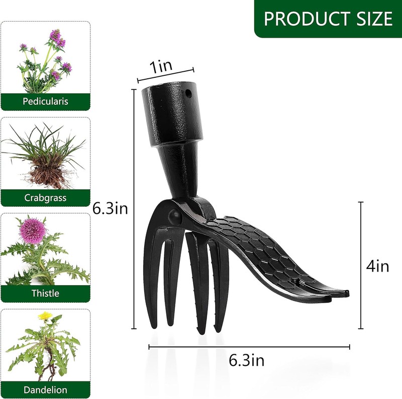 Weeder Puller Stand Up Weed Tool Handle Claw Garden Outdoor Root Remover Killer gallery