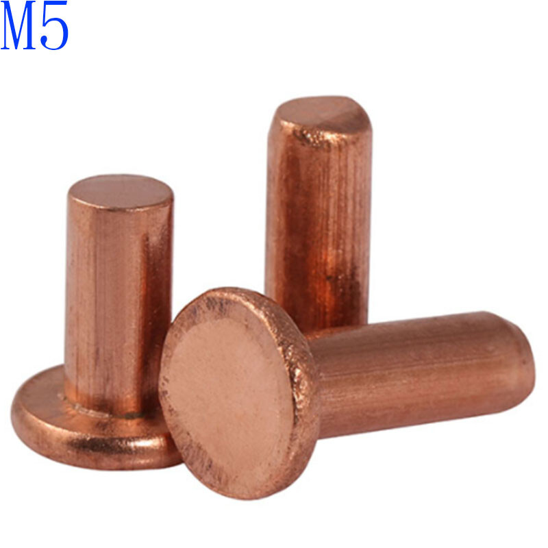 M5 5mm Countersunk Flat Head Solid Copper Rivet Nut Insert nuts gallery
