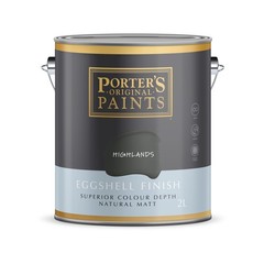 Porter’s 2L Highlands Eggshell Finish Broadwall Washable Paint
