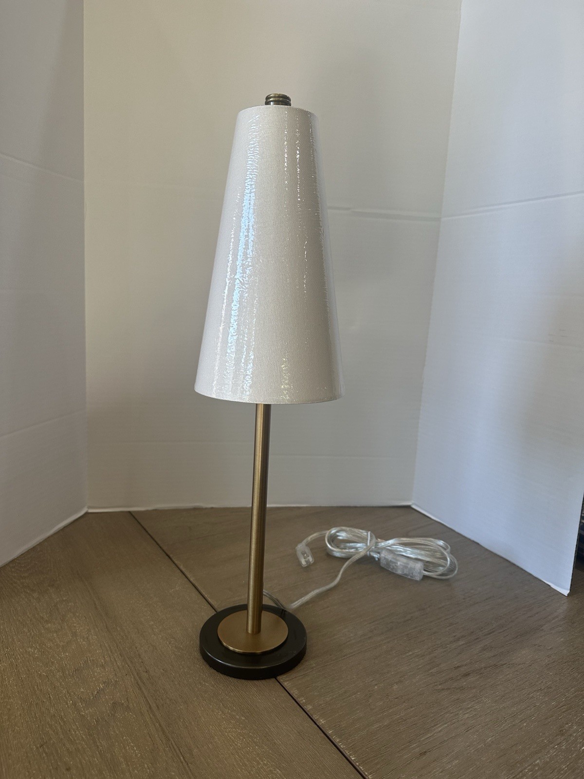 Pottery Barn Harrison Adjustable Table Lamp 17" Bronze Brass READ DESCRIPTION gallery