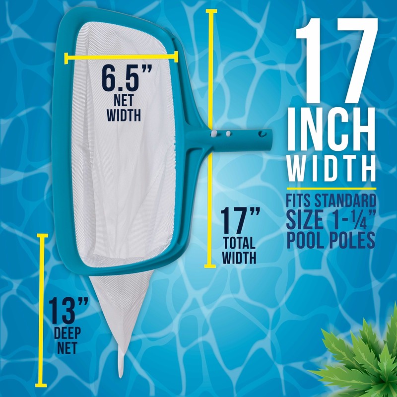 U.S. Pool Supply Pool Leaf Rake with Deep Net Bag & EZ Clip Handle gallery
