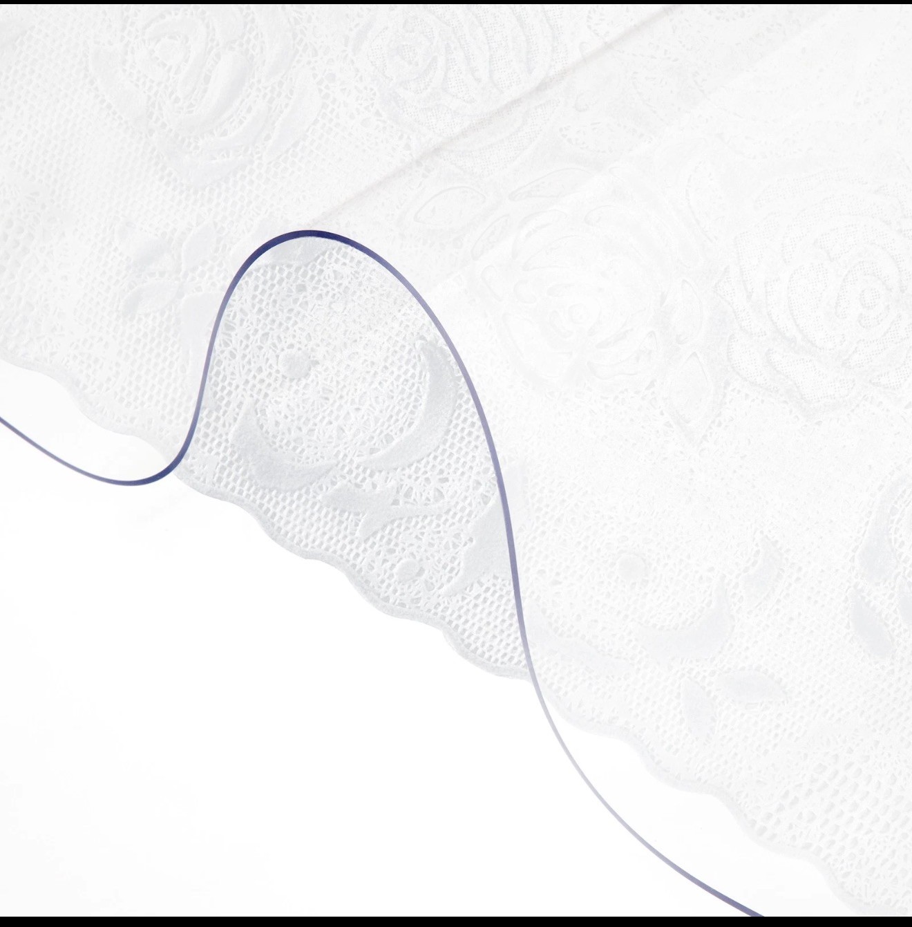 VEVOR Transparent PVC Tablecloth Waterproof Table Cover 36x48-in Desk Protector gallery