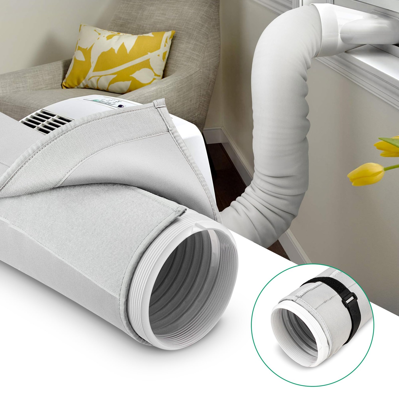 Air Conditioner Hose Cover Wrap, Heat Insulated AC Hose Cover, Easy Installation gallery