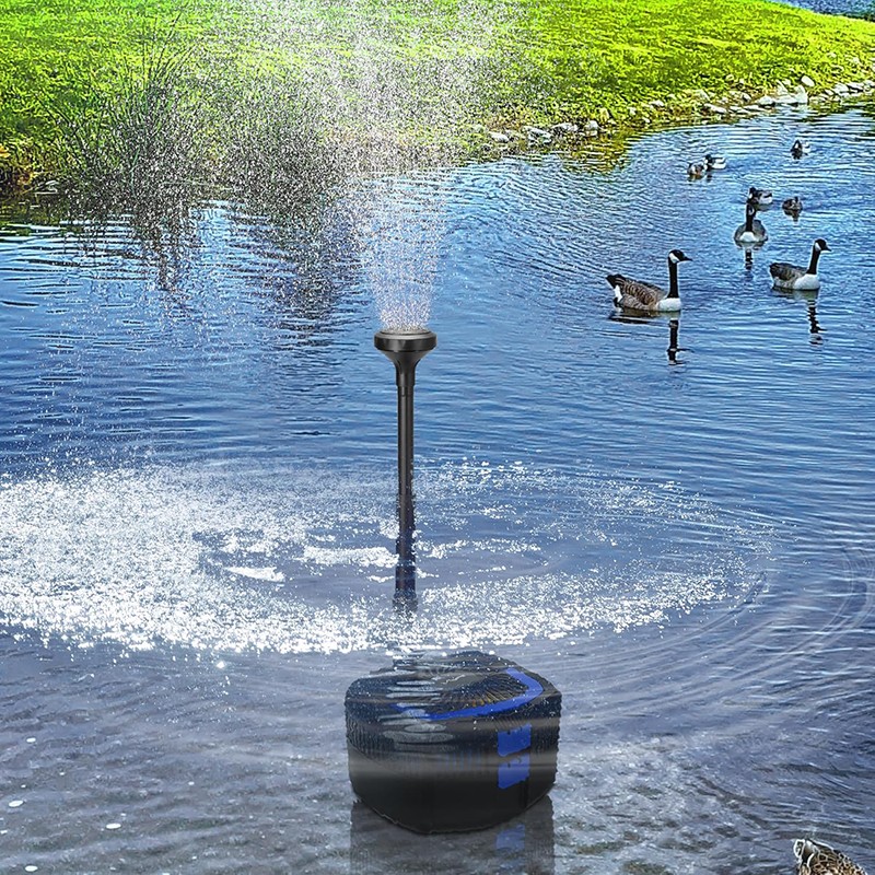 4-in-1 Pond Filter System Kit 950GPH Water Pump w/ Filter, Fountain & 13W Light gallery