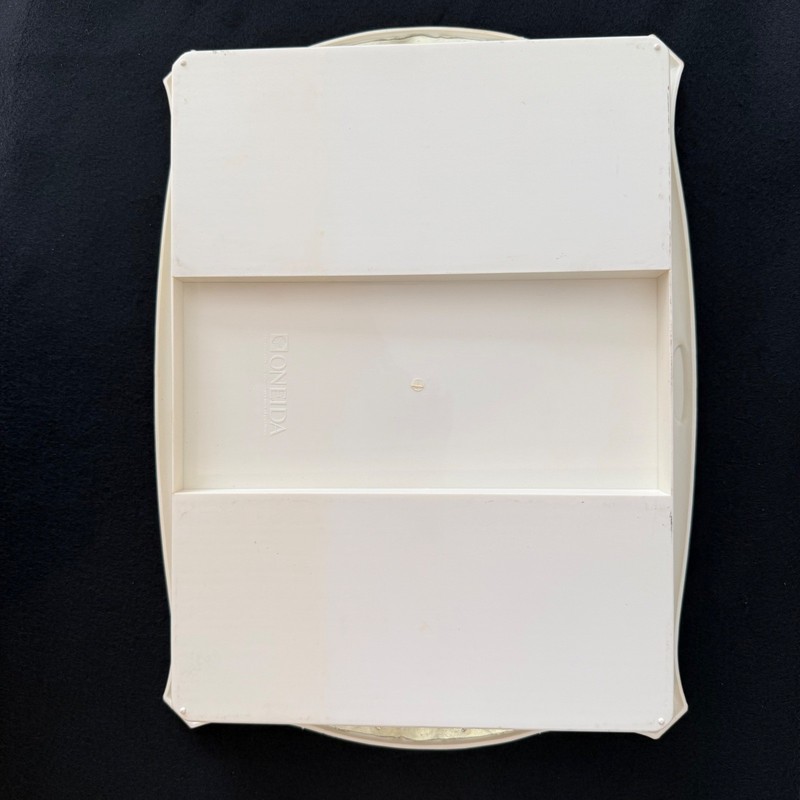 Vintage Oneida Flatware Storage Tray Insert Cream Gold Silverware Organizer gallery