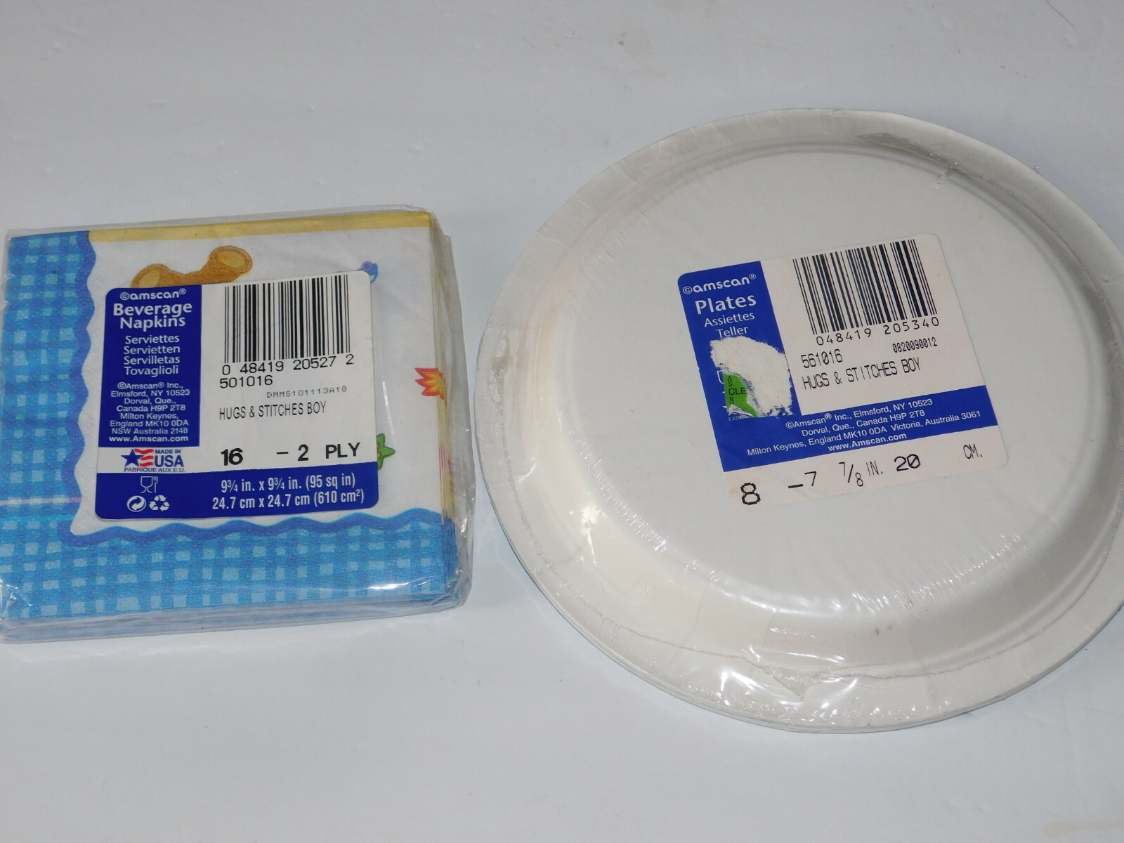 First 1st Birthday Boy Party Plates & Napkins Blue Bear gallery
