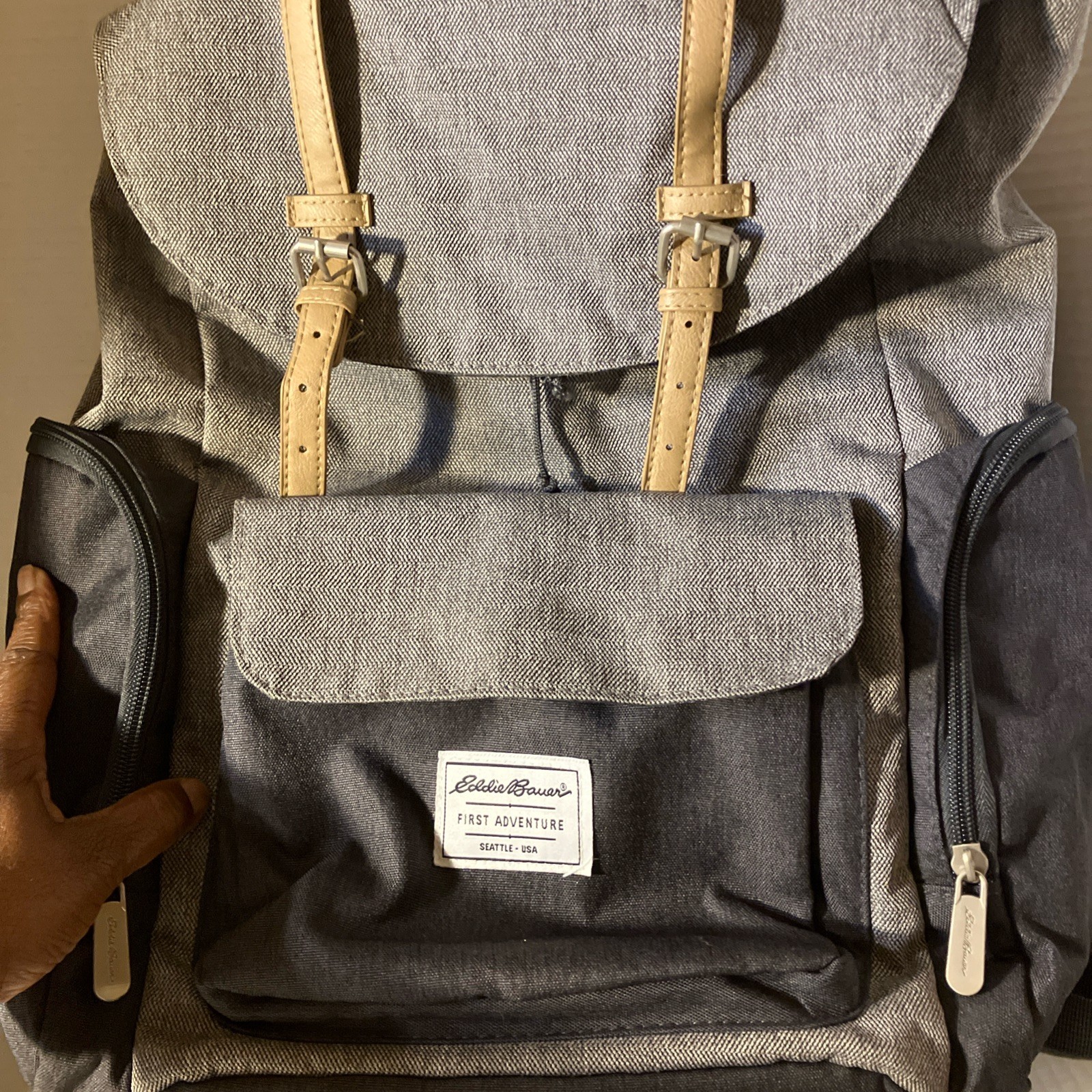 Eddie Bauer First Adventure Backpack Multi-compartments Padded Zip Closures
