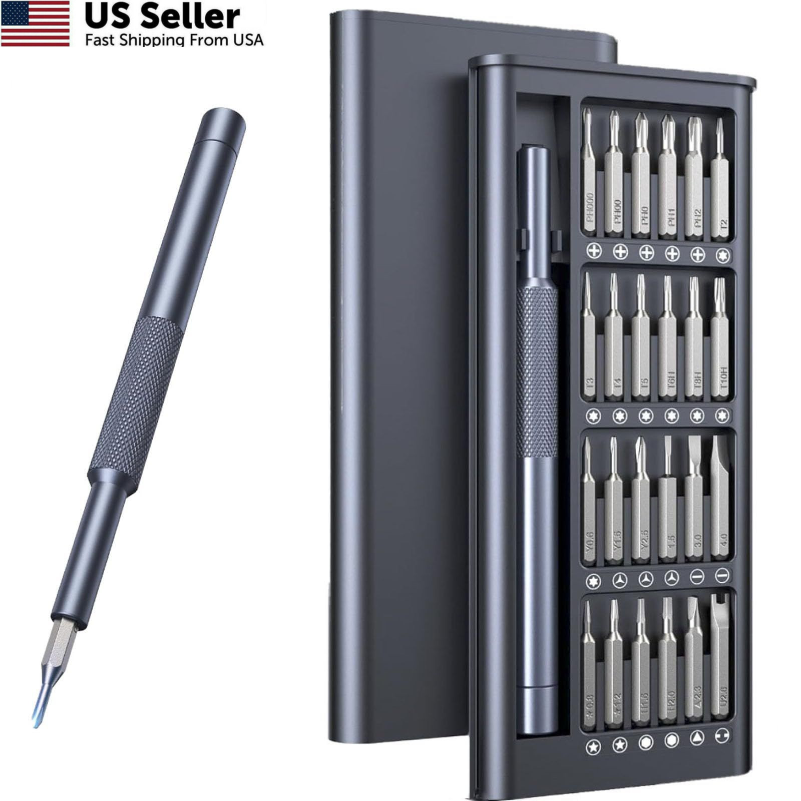 Card Holder 25-IN-1 Precision Small Screwdriver Set, Small, Silver, Black gallery