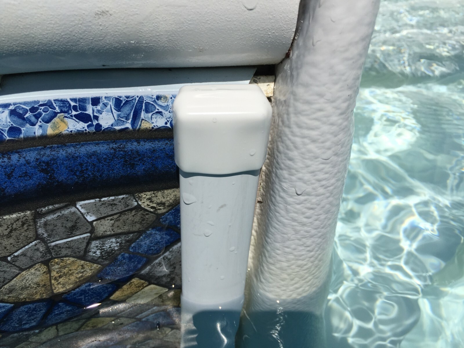 Swimming Pool white step caps, Cap Plugs #VRF-750X1125-16 4Pack gallery