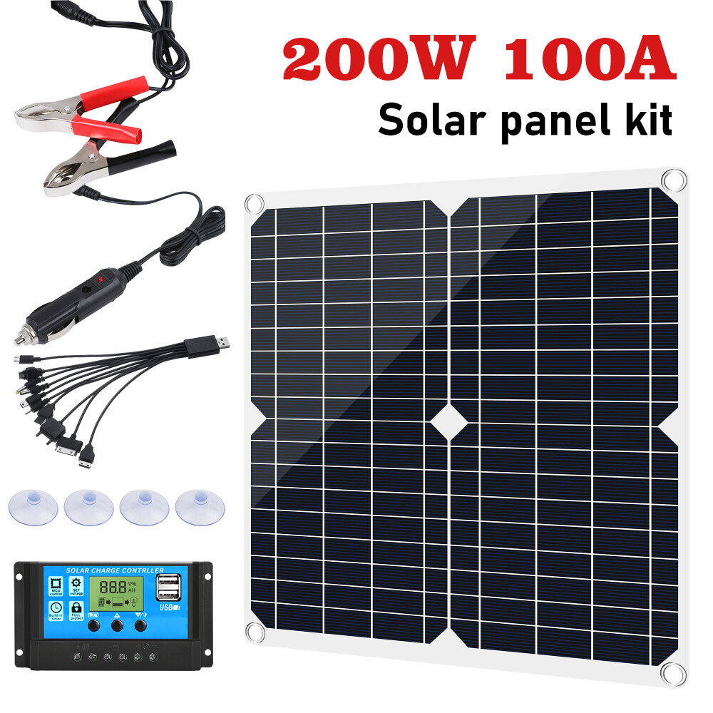 16000W Complete Solar Panel Kit Solar Power Generator 100A Home 110V Grid System gallery