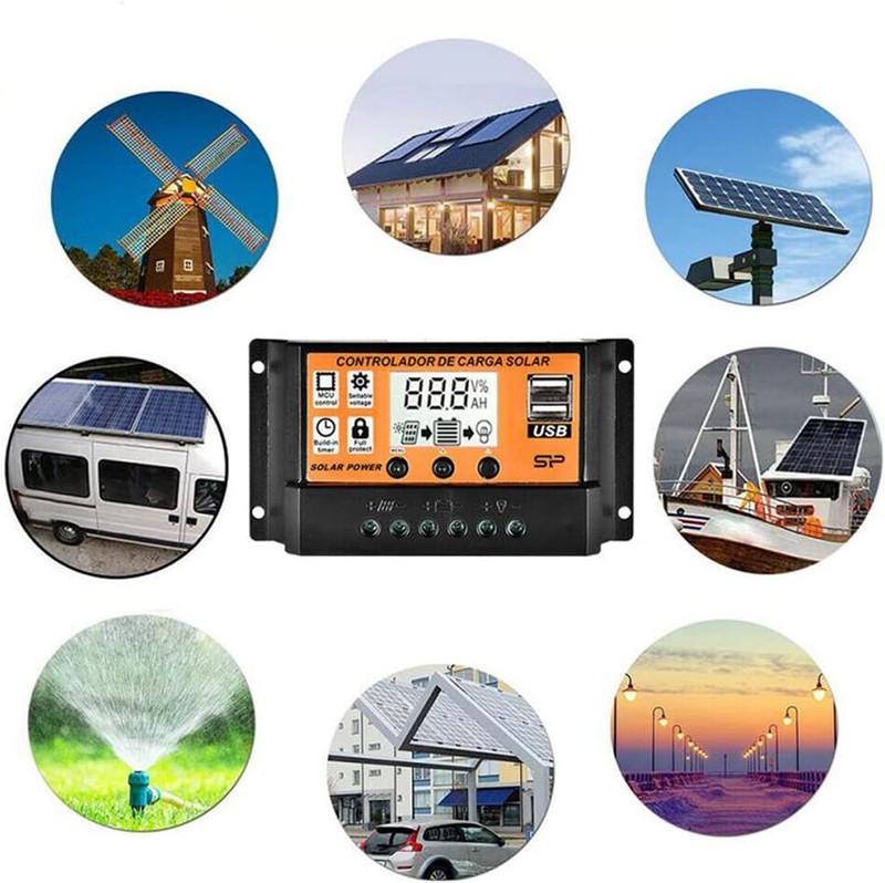 100A MPPT Solar Panel Regulator Charge Controller Auto Focus Tracking 12/24V US gallery