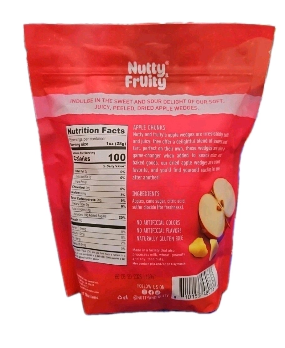 2 Packs Nutty Fruity Apple Chunks NET WT 40 OZ Juicy & Soft gallery