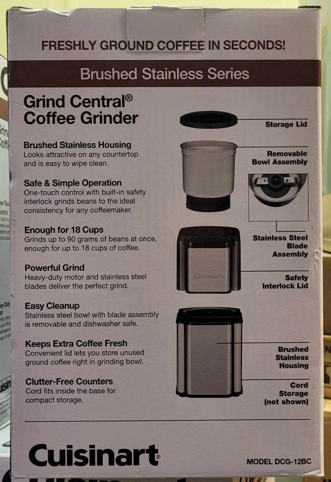 Cuisinart Brushed Stainless Steel Series Coffee Grinder - BRAND NEW! gallery