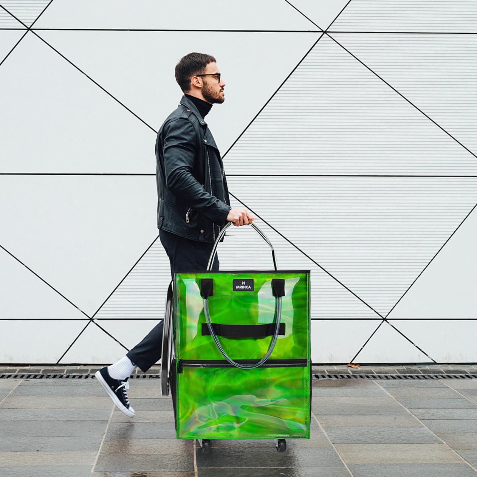 Reusable Grocery Bag On Wheels, 70L Foldable Shopping Cart with Multiple Pock... gallery