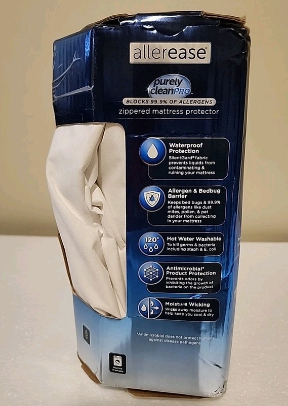 Maximum Mattress Protector White AllerEase Waterproof Washable - FULL-NEW -OPEN gallery