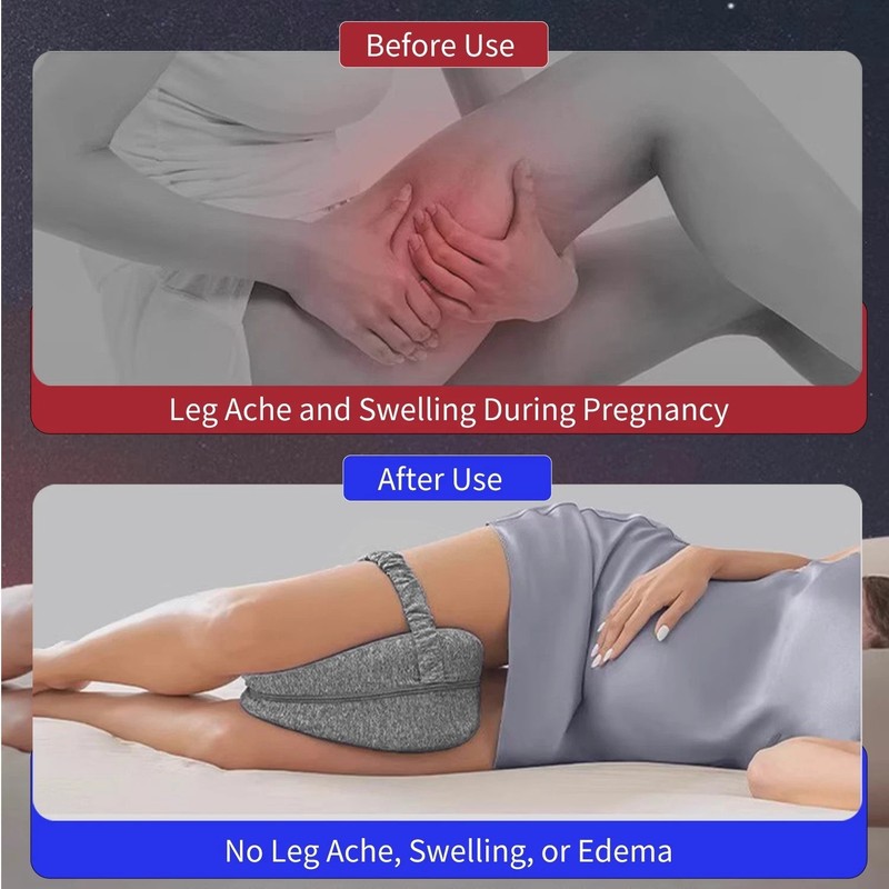 Memory Foam Knee Pillow for Side Sleepers Sciatica Hip Joint Back Pain Relief gallery