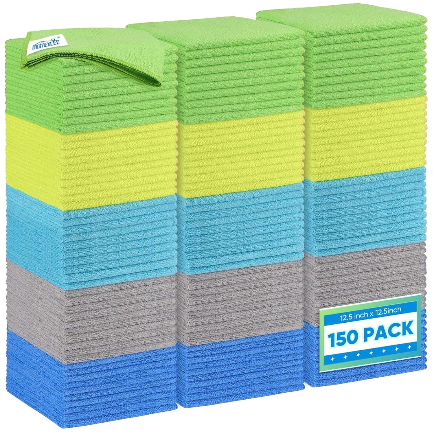Lint-Free Car Cleaning Rags 150 Pack, Multi-Use Towels gallery