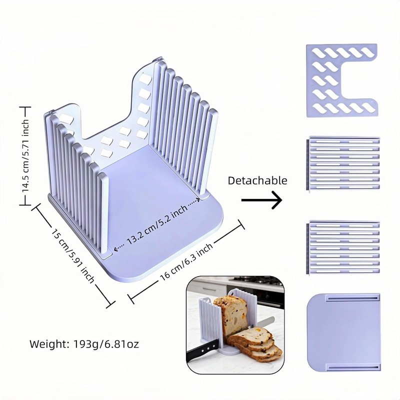 Adjustable Bread Slicer Guide - 4 Thickness Settings for Perfect Homemade Bread gallery