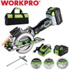WORKPRO 20V Cordless Mini Circular Saw 4-1/2" Compact Circular Saw w/3 Blade NEW gallery