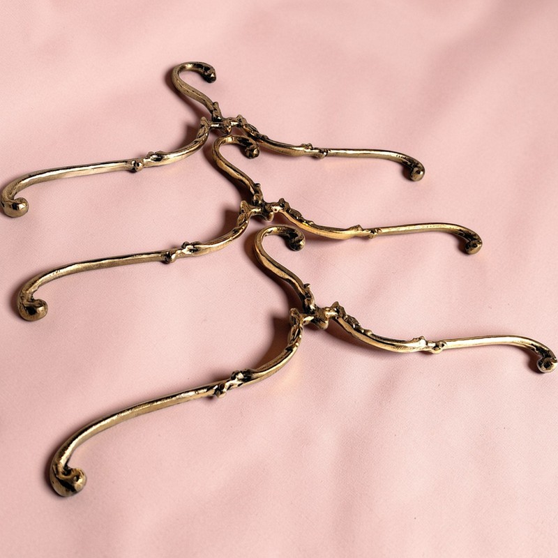 Solid Brass Clothes Hanger 42cm, Vintage Style Gold Garment Hanger gallery