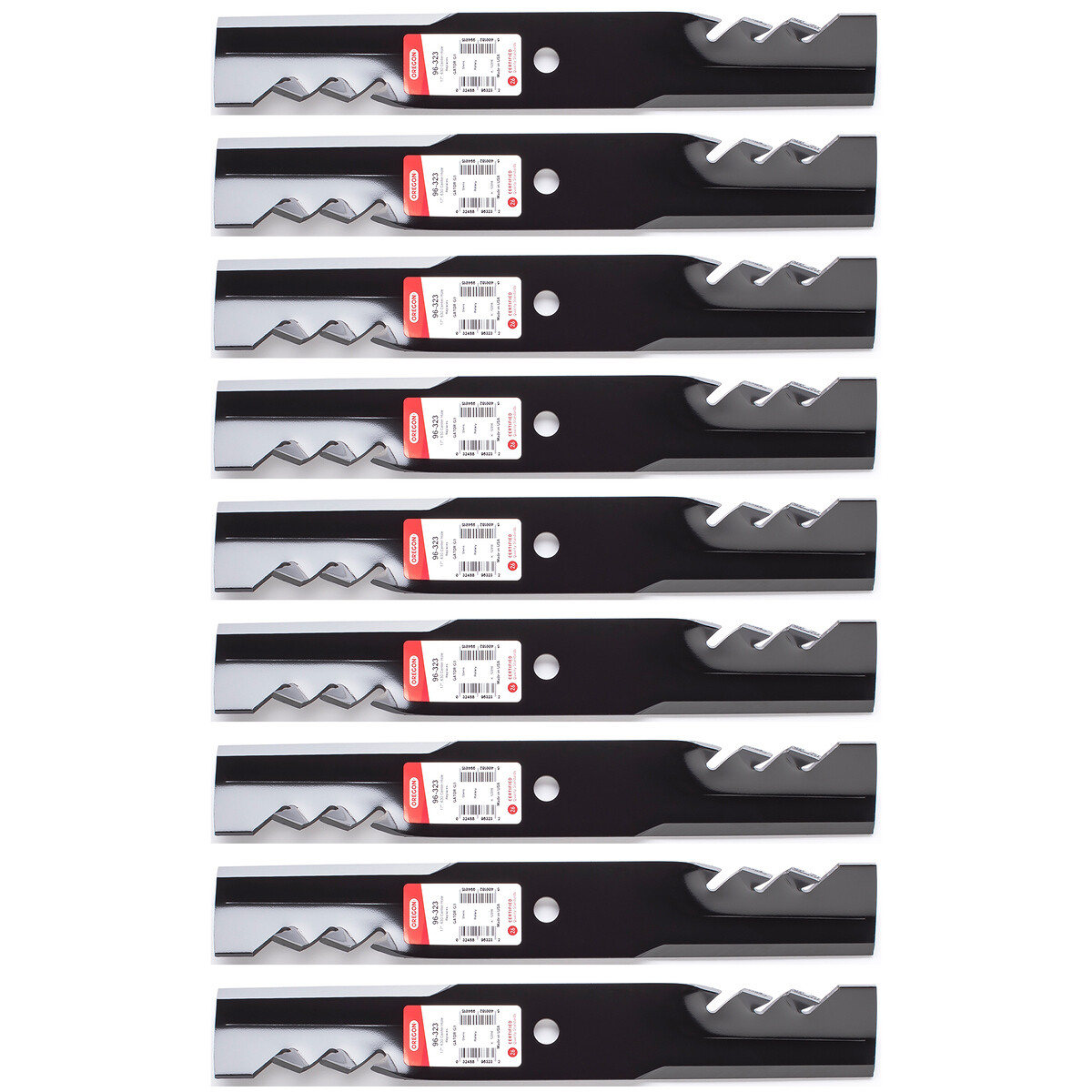 9PK Oregon G3 Gator Blade for 44" Dixie Chopper - Silver Eagle - LT1800-44 gallery