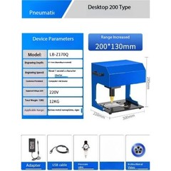 Pneumatic Marking Machine Electric Nameplate Sign Engraving Typewriter