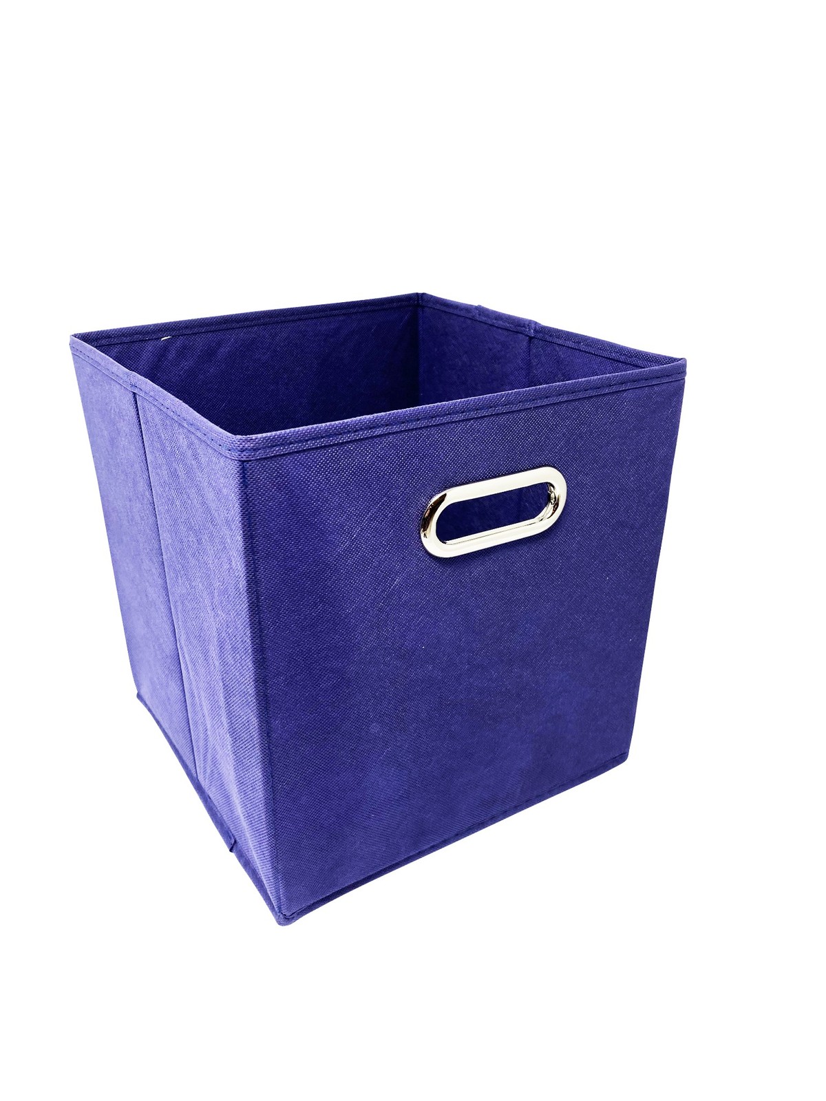 Blue 10" 6 pcs Fabric Storage Bins Box Cube Basket Container Metal Handle gallery