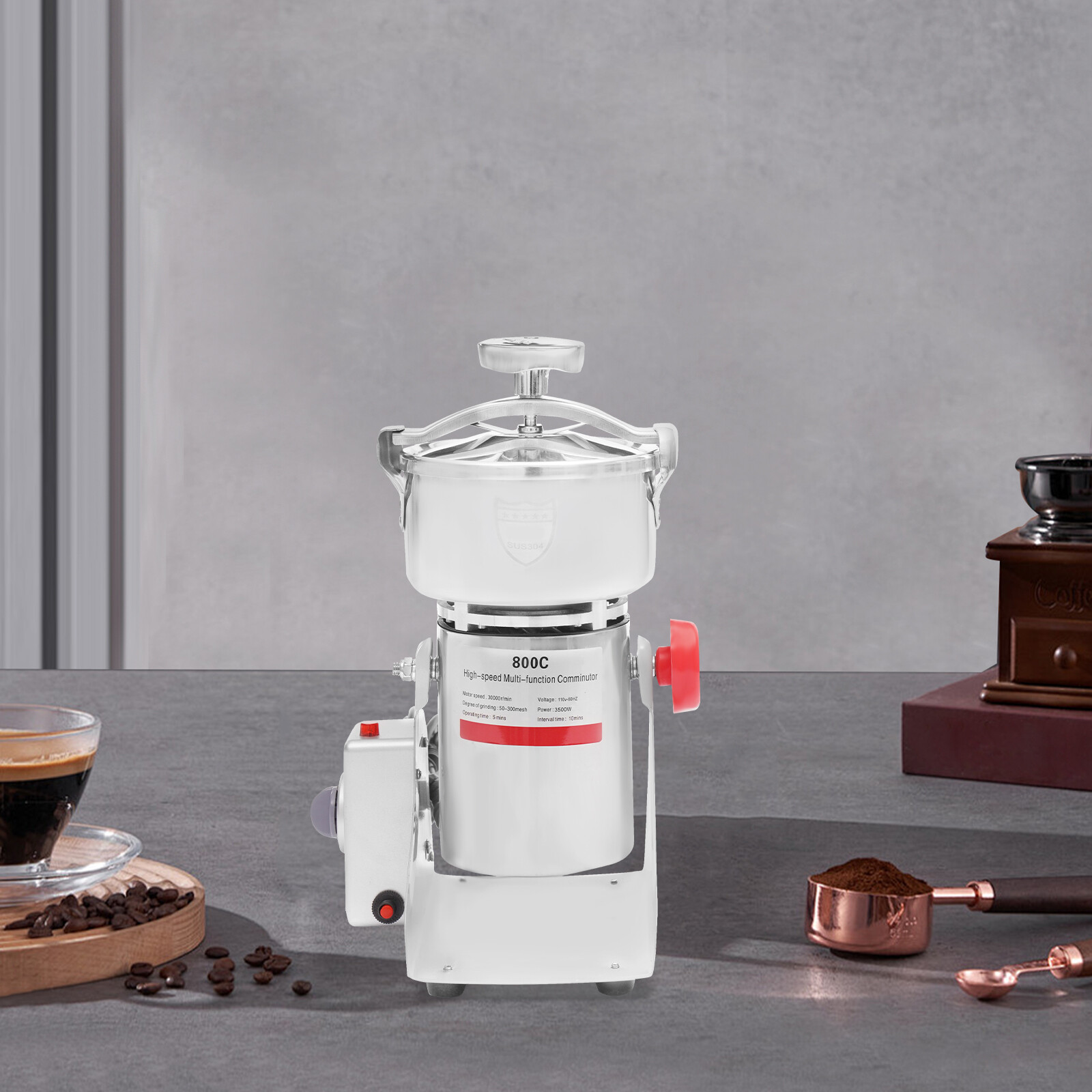 Electric Grain Mill Grinder 800g Commercial Spice Grinder High-Speed Pulverizer gallery